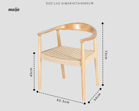 MIKA Japanese Style Rattan Dining Chair from MIKA