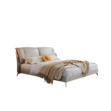DIPU Emelia Minimalist Cream Designer Bed from DIPU