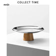 COLLECT TIME Scandinavian Coffee Table with Wooden Base from COLLECT TIME
