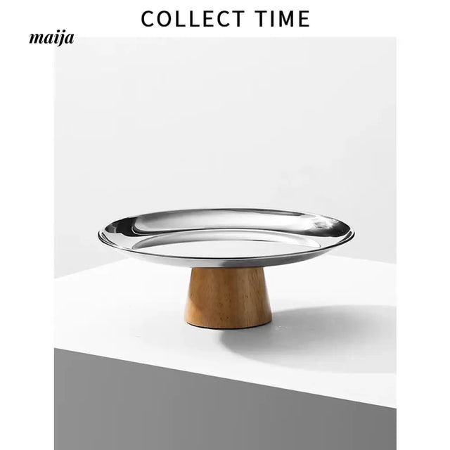 COLLECT TIME Scandinavian Coffee Table with Wooden Base from COLLECT TIME