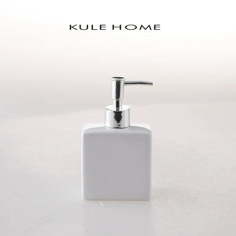 KULE HOME Square Ceramic Lotion Bottle for Bathroom from KULE HOME