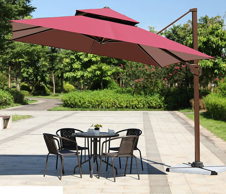 MOJIA Lysandra Solar-Powered Patio Umbrella with Elegant Lighting from MOJIA