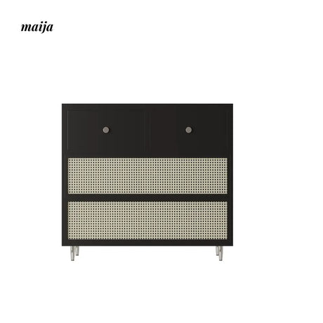 KAWADENO Nordic Black Minimalist Storage Cabinet from KAWADENO