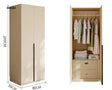 MEIHOUSE Cream Bedroom Wardrobe Flat Door Storage Cabinet from MEIHOUSE