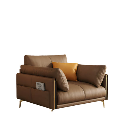DIPU Mack Cream Minimalist Cowhide Sofa from DIPU