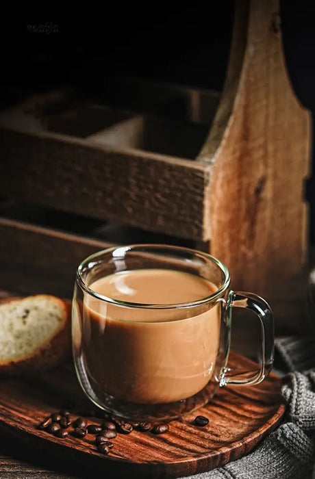 Seulgi DoubleWall Latte Glass Mug from maija