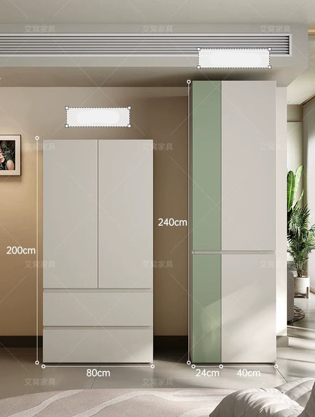 AIWO Odette Cream Ceiling-High Wardrobe for Small Apartments from AIWO