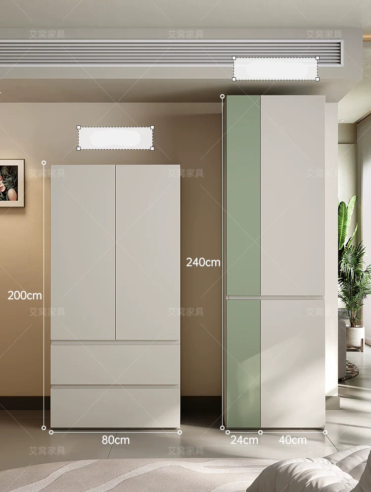 AIWO Odette Cream Ceiling-High Wardrobe for Small Apartments from AIWO