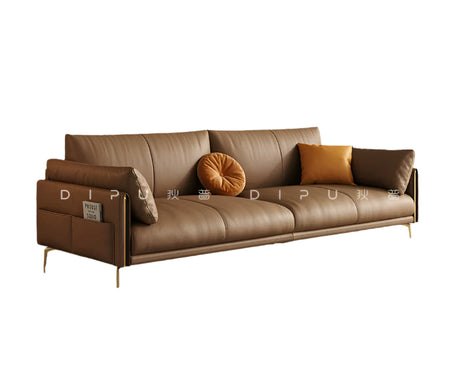 DIPU Mack Cream Minimalist Cowhide Sofa from DIPU