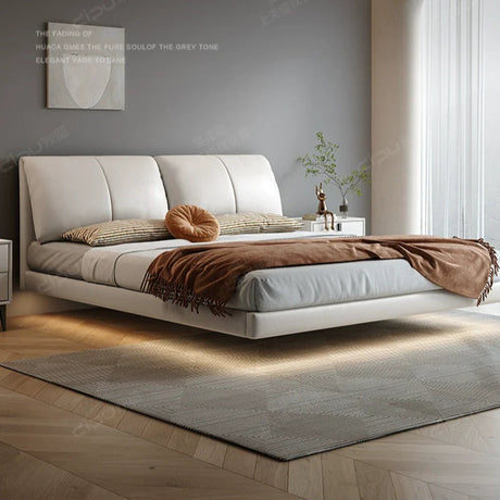 DIPU Alina Luxury Elephant Ear Leather Bed from DIPU