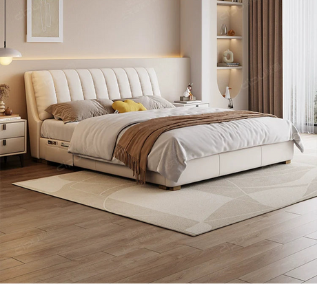 DIPU Ivy Minimalist Russian Pine Leather Sofa from DIPU
