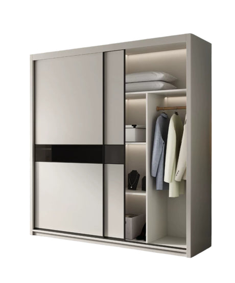 AIWO Lucien Light Luxury Glass Sliding Door Wardrobe from AIWO