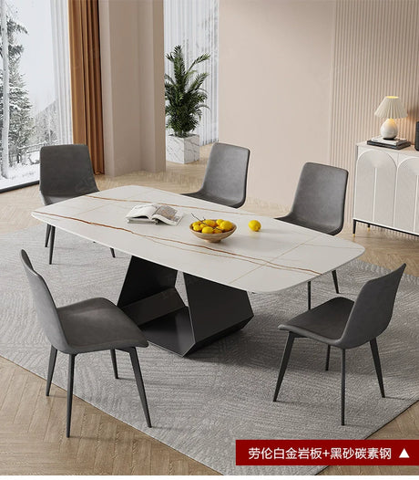 DIPU Whitney Rock Panel Dining Table & Chair Set from DIPU