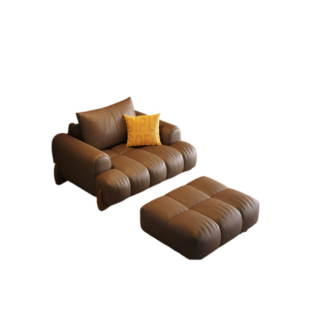 DIPU Ali Retro Cream Piano Leather Sofa from DIPU