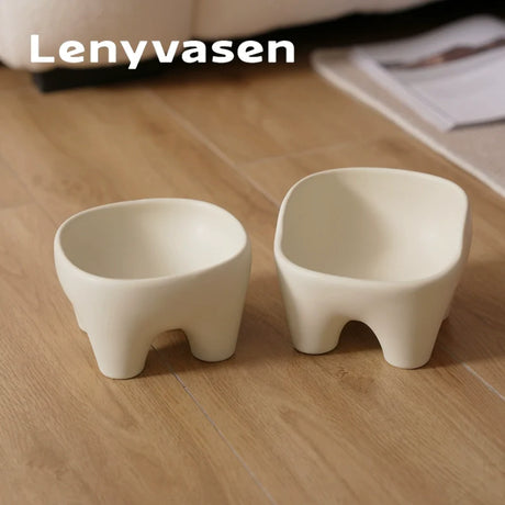LENYVASEN Jasper Large Ceramic Pet Bowl from LENYVASEN