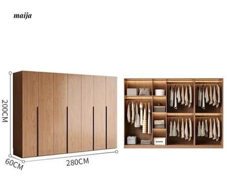 MEIHOUSE Antique Style Walnut Bedroom Large Wardrobe Cabinet from MEIHOUSE