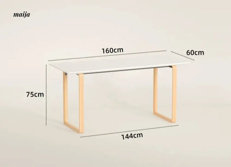 PUMPKIN BOX Nordic Solid Wood Double Desk from PUMPKIN BOX