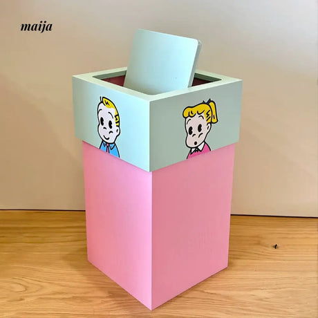 MUSN Cream Wind Trash Bin from MUSN