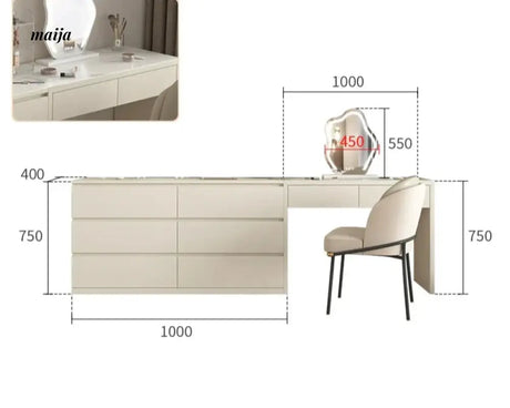 MEIHOUSE Universal Dressing Table Advanced Bedroom Storage System from MEIHOUSE