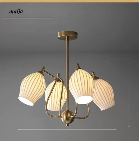NANCY Ceramic Chandelier British American Retro Style from NANCY