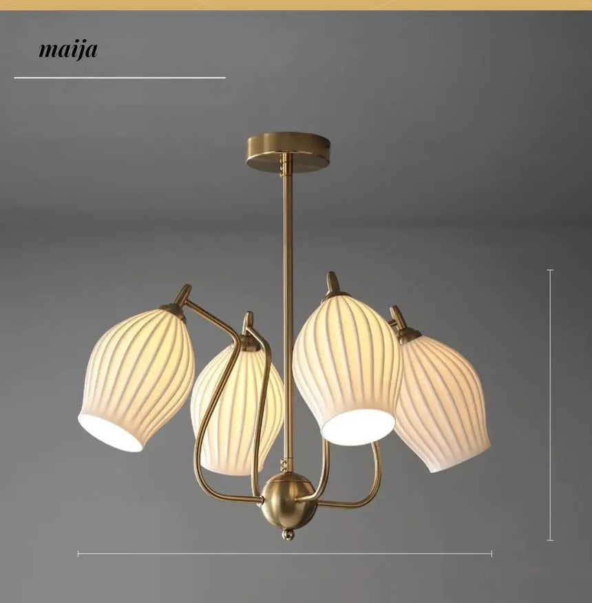 NANCY Ceramic Chandelier British American Retro Style from NANCY