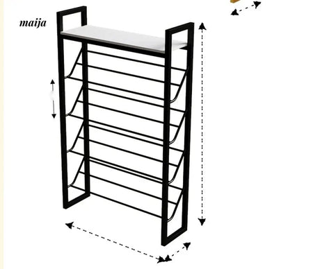 YUJIA Nordic Iron Shoe Rack Multi-Layer Storage from YUJIA