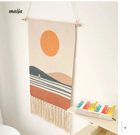 MAN YUE HOME Woven Tapestry for Bedroom Canvas Cotton Linen from MAN YUE HOME