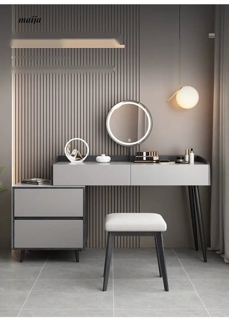 MEIHOUSE Telescopic Scandinavian Dressing Table Modern Bedroom Storage from MEIHOUSE
