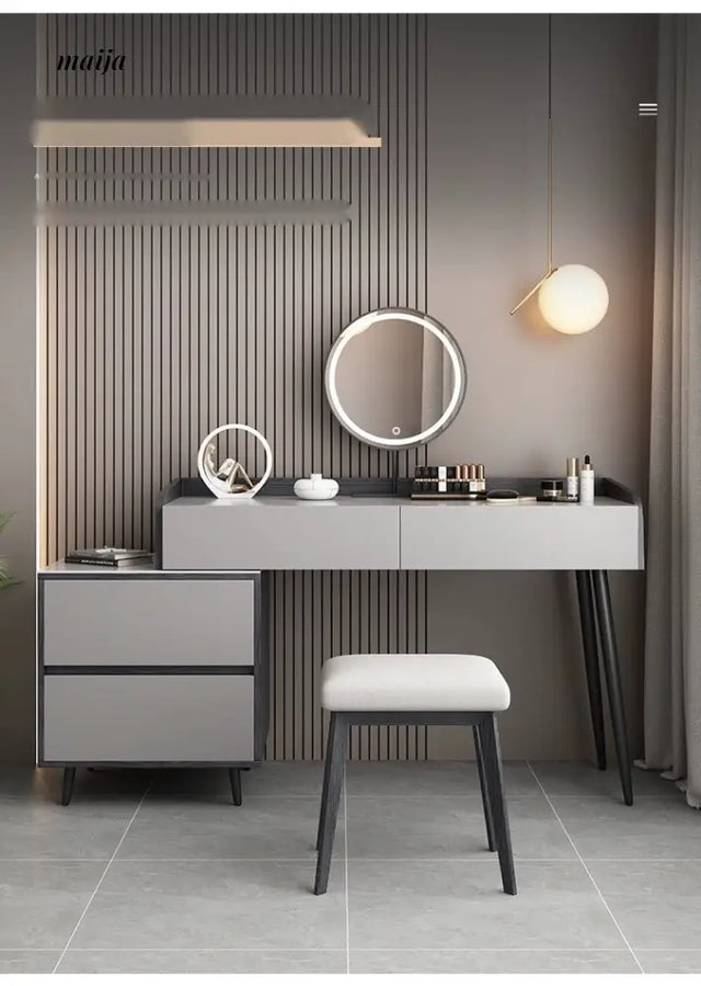 MEIHOUSE Telescopic Scandinavian Dressing Table Modern Bedroom Storage from MEIHOUSE