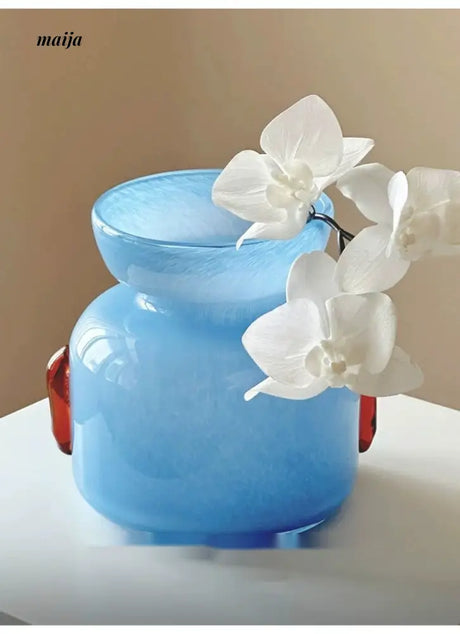 GUIFOU Sunny Blue Art Glass Vase from GUIFOU
