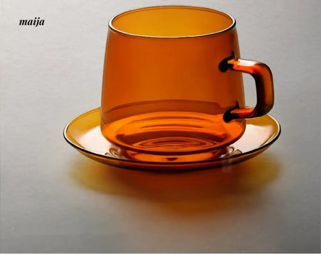 JOTO Borosilicate Handle Milk Coffee Cup with Disc from JOTO
