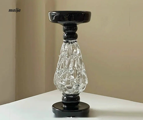 GUIFOU Retro Baroque Glass Candlestick from GUIFOU