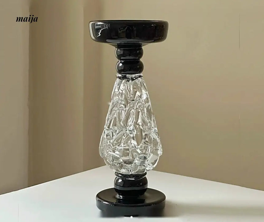 GUIFOU Retro Baroque Glass Candlestick from GUIFOU