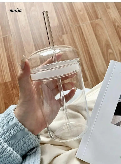 BANKE Large Capacity Water Cup with Glass Straw from BANKE