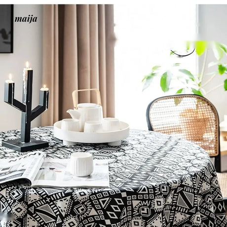 MAN YUE HOME Retro Tablecloth for American and Japanese Inspired Spaces from MAN YUE HOME