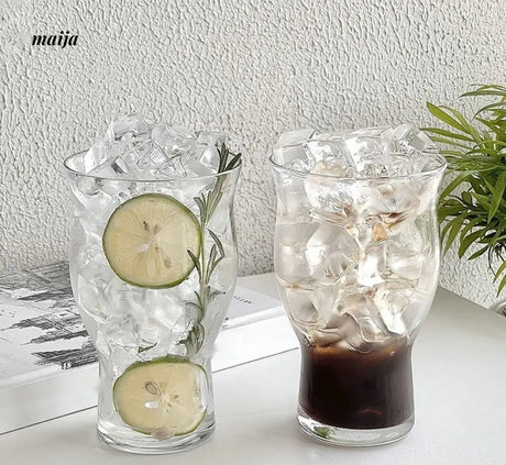 BANKE Large Capacity Transparent Glass Ice Coffee Cup from BANKE
