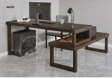 SUNX Nordic Solid Wood Corner Desk from SUNX