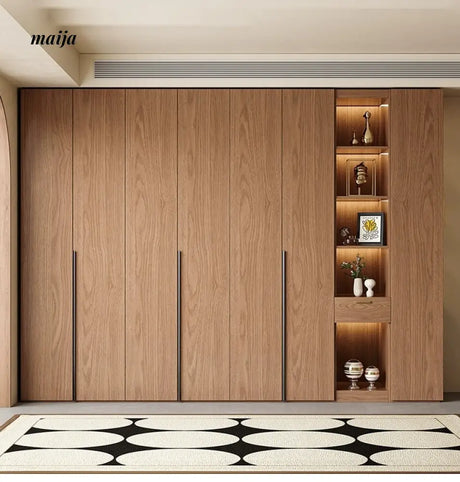 MEIHOUSE Antique Style Walnut Bedroom Large Wardrobe Cabinet from MEIHOUSE