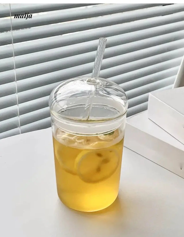 BANKE Large Capacity Water Cup with Glass Straw from BANKE