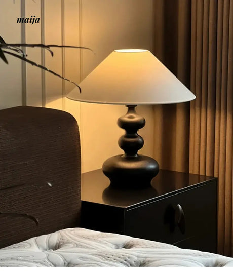NANCY Solid Wood Table Lamp Wabi-Sabi Style from NANCY