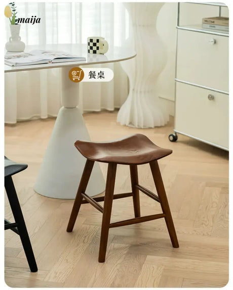 LAZYSPACE Oliver Cherry Wood Stool from LAZYSPACE