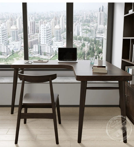 SUNX Full Wood Bay Window Desk from SUNX