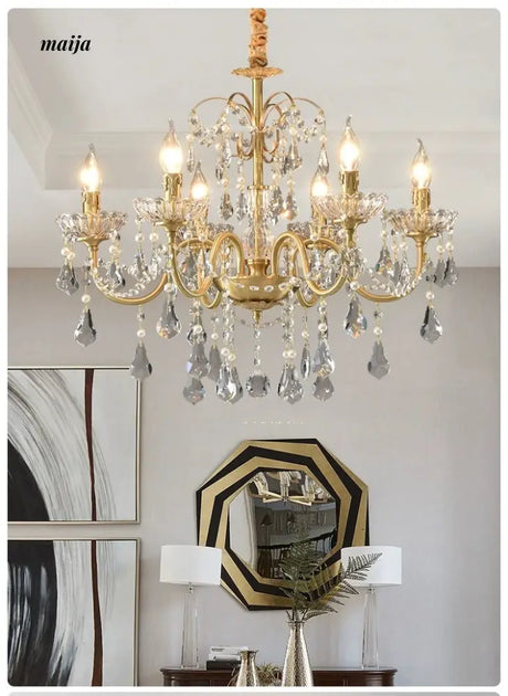 NANCY French Retro Crystal Chandelier Romantic Style from NANCY