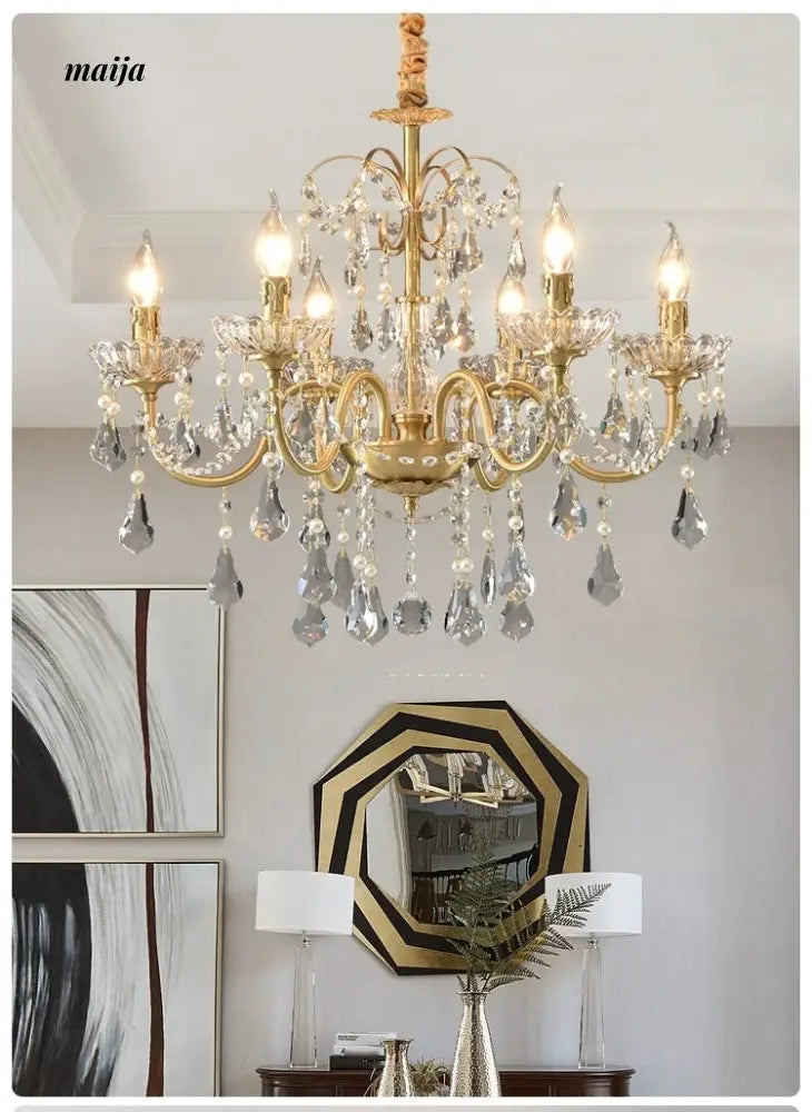 NANCY French Retro Crystal Chandelier Romantic Style from NANCY