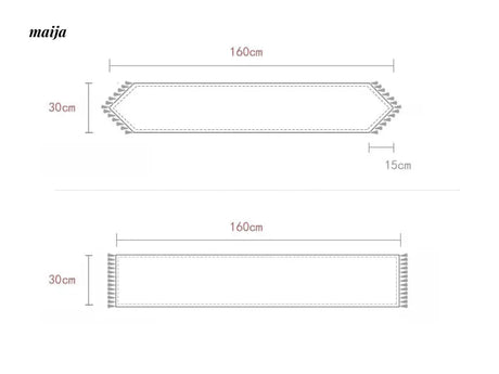 Daisy Cotton Linen Table Runner from Licocoon