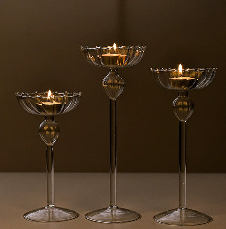 WII Handmade Blown Glass Candlestick from WII