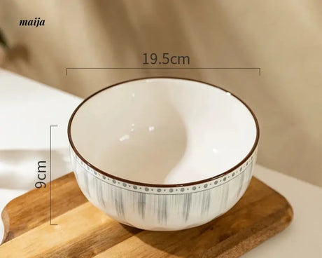 MOSE Blue Line Japanese Soup Bowl from MOSE