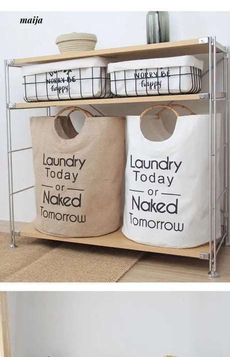 MUYE Cotton Linen Laundry Basket from MUYE