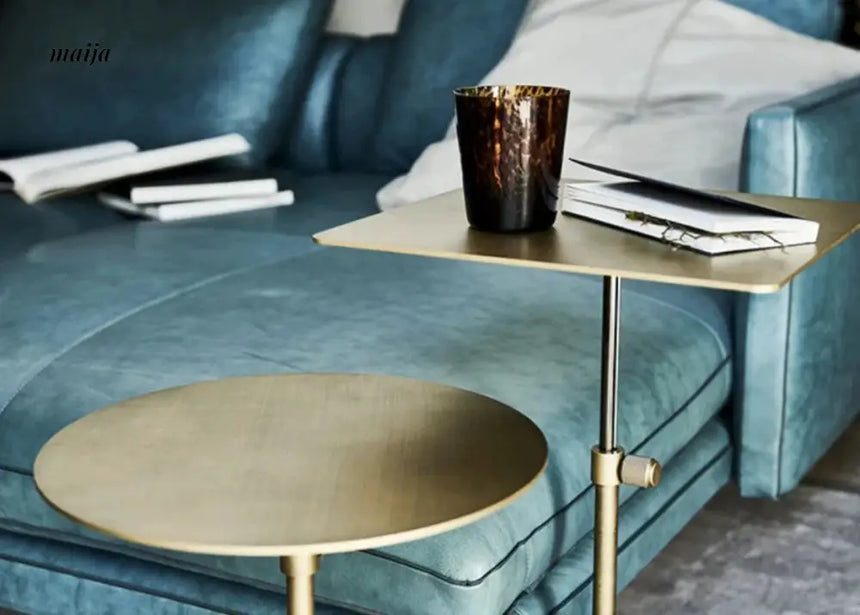 Compact Stainless Steel Side Table