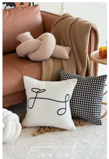 MISTYWOOD White Spherical Plush Sofa Pillow from MISTYWOOD